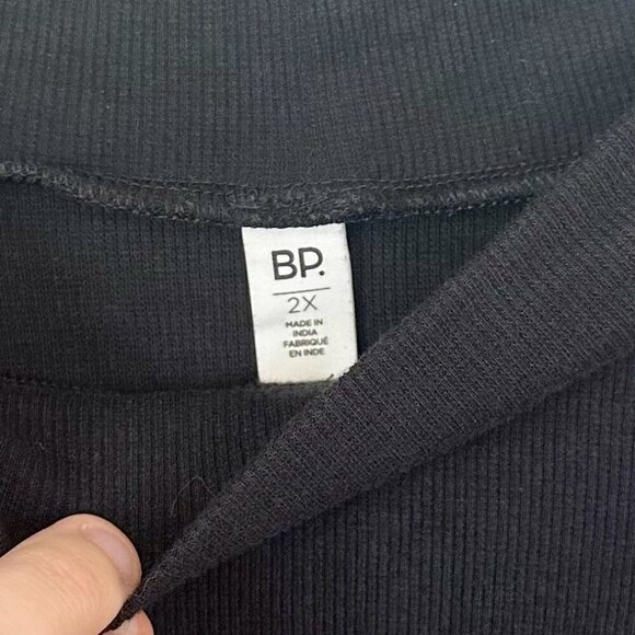 NWT BP by Nordstrom Black Mock Neck Long Sleeve Top - Size: 2X - Picture 3 of 9